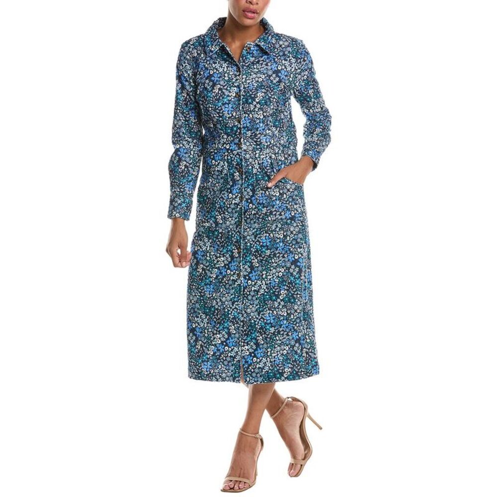 Jude Connally Womens Uma Corduroy Shirtdress, Blue